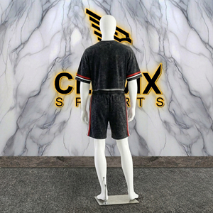 Acid Wash Streetwear Set Men Loose Fit T <b>Shirt</b> And Shorts Matching Set Wholesale Manufacturer - Product Image 2