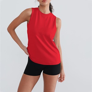 Camisetas deportivas de tirantes cruzados para mujer, ajuste regular, para levantamiento de pesas, gimnasio, venta al por mayor, camisetas de entrenamiento - Product Image 1