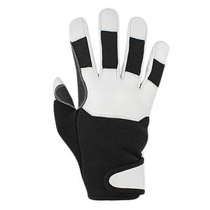 Gants de travail en cuir de vachette robustes pour hommes, gants de sécurité pour la construction industrielle avec fonction antidérapante, gants en cuir - Product Image 3