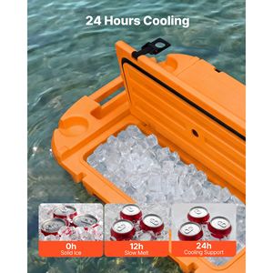 Frigo Galleggiante Premium da 40 QT, Contenitore Anfibio per Bevande con Vano Asciutto, Borsa Termica con Ruote e Corda di Traino per Alimenti - Product Image 3