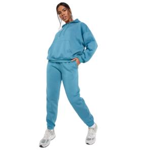 Conjunto Deportivo de Dos Piezas para Mujer, Estilo Urbano, con Capucha, 100% Algodón, Forro Polar Técnico, Ligero, Transpirable, Casual, Talla Grande, Venta Caliente - Product Image 6