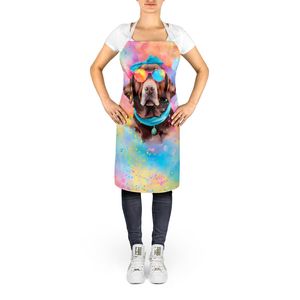 Grand tablier Hippie Dawg multicolore pour adultes Serveur de cuisine unisexe pour la cuisine avec Labrador en chocolat pour femmes hommes - Product Image 2