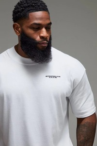 T-shirt homme à épaules tombantes, coupe ample, en coton épais, style vintage délavé, imprimé graphique, streetwear - Product Image 3