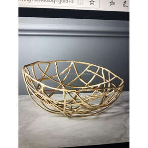 Panier à fruits de luxe panier en métal coulé à la main et bol de plat de service panier décoratif artisanal en métal pour articles d'intérieur à la maison - Product Image 4