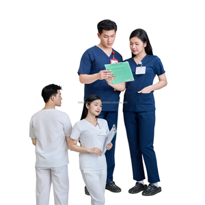 Mejores ventas cómodos uniformes médicos de hospital estilos de uniformes de enfermera personalizar tops ropa de hospital bajo MOQ-muestra gratis - Product Image 1