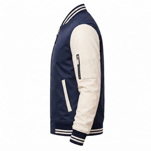 Wholesale 2026 Men's Stand Collar Bomber Jacket Quick Dry Winter Polyester Online Sale Custom Design High Street OEM Serviced - Product Image 2