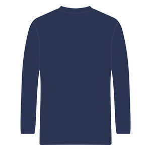 HBCU Educated Navy Blue Long Sleeve T Shirt Chenille Embroidery Greek Sorority Divine Nine Collegiate Pride Custom Logo Tee - Product Image 3