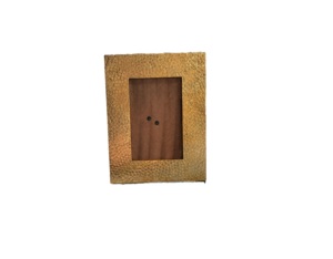 Rectangle Metal Photo <b>Frame</b> <b>Gold</b> Finish Vertical Design Embossed Texture - Product Image 1