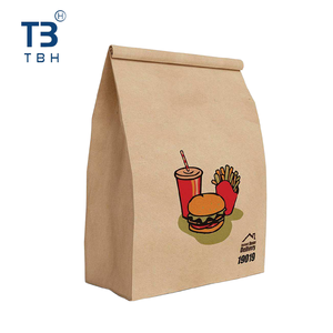 Sac en papier kraft premium 411x254x133mm jetable de marque TBH avec fermeture auto-adhésive pour l'emballage des marchandises des supermarchés - Product Image 4