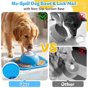 Tapete de Silicona 2 en 1 <span class=keywords><strong>para</strong></span> Lamer y Alimentar Lentamente, Libre de BPA, <span class=keywords><strong>para</strong></span> Perros, Gatos y Cachorros, Entrenamiento de Inteligencia, <span class=keywords><strong>Dieta</strong></span> Saludable - Product Image 5