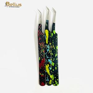 Profesional 45 °   Pinzas para Pestañas con Punta de Fibra Curva, Agarre Fuerte, Herramienta de Extensión de Acero Inoxidable - Product Image 4