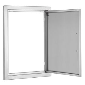 Maniglia verticale singola per porta di accesso BBQ da cucina esterna, in acciaio inossidabile, 16W x 22H pollici, per montaggio a filo, accessori per mobili - Product Image 6