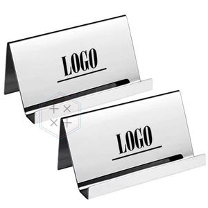ที่ใส่นามบัตรโลหะ ขนาด 4 นิ้ว ดีไซน์เรียบหรู สีทอง สำหรับวางบนโต๊ะ - Product Image 4