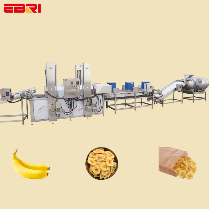 ผู้ผลิตขายเครื่องทํามันฝรั่งทอดอัตโนมัติ เครื่องตัดกล้วย สายการผลิตกล้วยทอด