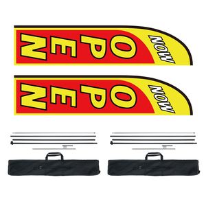 Kit di Bandiere Pubblicitarie Politiche con 2 Bandiere e 2 Aste - Product Image 1