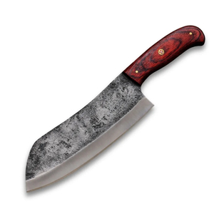 Cuchillo de Chef Burraq Hecho a Mano con Acero de Damasco de Grado Industrial/DIY, Multifuncional, con Funda de Cuero, OEM/ODM Disponible - Product Image 2
