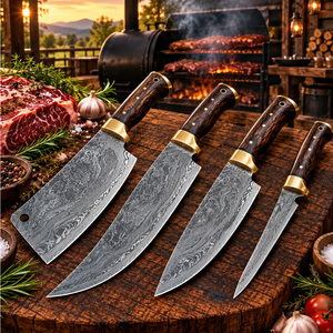 Ensemble de couteaux de chef en acier Damas, outils de découpe de cuisine haut de gamme, collection de couteaux de cuisine professionnels pour la maison et les restaurants - Product Image 1