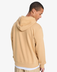 Sudadera con capucha para hombre de primera calidad, color marrón sólido, con cremallera, informal, de manga larga, con bolsillos tipo canguro, MOQ bajo, 280 g - Product Image 3