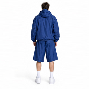 Men Hooded Windbreaker Jacket and Rain Shorts <b>Set</b> Men Lightweight Streetwear Nylon <b>Twin</b> <b>Set</b> Chainile Embroidery Logo Jacket - Product Image 5