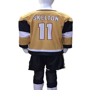 ชุดยูนิฟอร์มฮอกกี้น้ำแข็งแบบสั้น พิมพ์ลายโลโก้ตามสั่ง ราคาขายส่ง ผลิตจากโพลีเอสเตอร์ 100% คุณภาพสูง พิมพ์ลายด้วยความร้อน สำหรับทีมกีฬา ประเทศปากีสถาน - Product Image 2