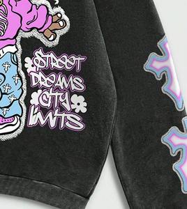 Sudadera con Capucha Personalizada de 500 Gsm, 100% Algodón, con Bordado y Patchwork, Diseño ODM, Unisex, Gruesa, Cómoda y Elegante para Primavera - Product Image 2