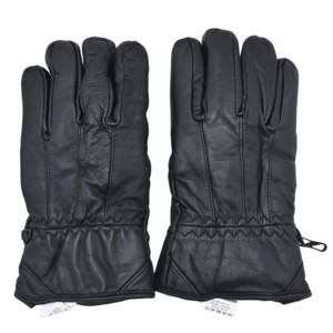 Gants d'hiver en cuir pour vélo, longueur poignet, thermiques, compatibles écran tactile, style uni, pour le cyclisme, les voyages, les sports, l'extérieur et l'usage quotidien - Product Image 1