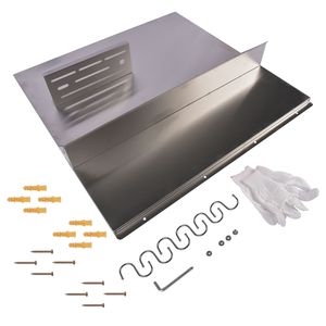 Scudo Protettivo da Parete per Cappa da Cucina 30 x 30,7 Pollici con Ripiano, in Acciaio Inossidabile, per Stoccaggio a Parete della Cappa - Product Image 6