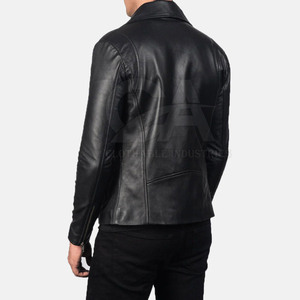 Chaqueta de Cuero para Hombre, Premium, con Cierre Completo, Forro Interior Suave, Puños Ajustables, Acabado Ecológico y Refinado, para Uso Diario - Product Image 4