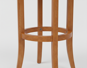 Mesa de Centro Moderna Redonda de Madera de Caucho con Base Redonda para Muebles de Sala de Estar - Product Image 2