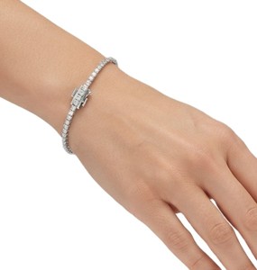 Bracelet tennis en or massif 10K 14K 18K, diamant de laboratoire certifié IGI, couleur DEF, clarté VS VVS, taille brillant rond, bijoux fins - Product Image 5