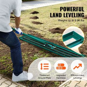 Rastrello Livellatore per Prato con Manico in Acciaio da 78 Pollici, 48x10 Pollici, Attrezzo da Giardino Resistente con Testa in Plastica, Livella il Tuo Prato Facilmente - Product Image 1