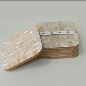 Creative Design Eco-Friendly <b>Heat</b> Resistant Mango Wooden <b>Coaster</b> Set Holder 4 Inch Durable Non-Slip Mats Pads Placemat Drink - Product Image 4