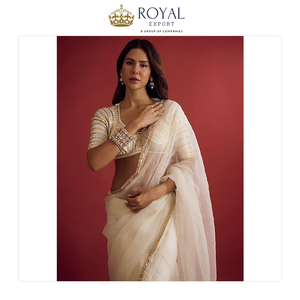 Sari en Georgette de qualité supérieure, nouveau style, dernière mode, vêtements indiens de créateur pour mariage, avec broderie de sequins lourds - Product Image 6