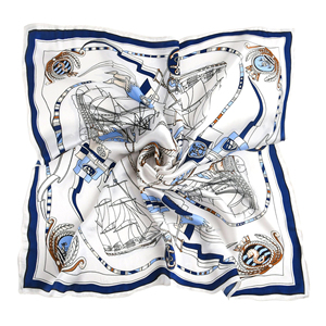 Women Fashion Silk <b>Scarf</b> Lightweight Printed Satin Shawl Elegant Neck Hair Wrap Luxury Accessory Silk <b>Scarf</b> - Product Image 1