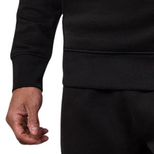 Sudadera con capucha de forro polar negro para hombre, informal, de manga larga, para gimnasio, ropa deportiva, estilo urbano, a la moda - Product Image 6