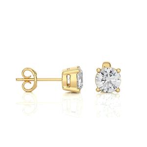 Or jaune crochet boucle d'oreille CVD diamant broche réglage Fine Moissanite bijoux conception unie usure quotidienne boucles d'oreilles meilleurs cadeaux pour elle - Product Image 5