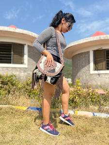 กระเป๋าสะพายพาดลำตัวแบบลำลองสำหรับผู้หญิง, กระเป๋าหนังวัวแท้แบบตะวันตก - Product Image 2