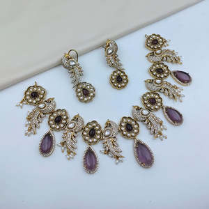 Premium Gold-Plated Zircon <b>Pearl</b> <b>Necklace</b> and Earring <b>Set</b> for Bridal Gift - Product Image 2
