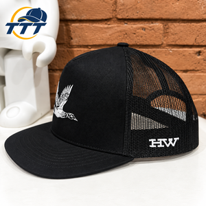 Gorra Trucker Personalizada de 5 Paneles con Logotipo Bordado, Gorra de Malla con Cierre a Presión, Fabricante Vietnamita OEM ODM, Venta al por Mayor de Gorras Trucker de Fábrica - Product Image 2
