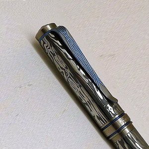 Stylo d'écriture en acier Damas, motif luxueux, outil d'écriture de bureau en acier, pour usage exécutif, stylo exclusif en acier Damas - Product Image 6