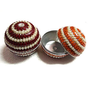 Caja de Joyas India Hecha a Mano, Cajas Portátiles, Cajas de Regalo para Bodas, Caja de Joyas con Cuentas de Perlas Blancas, Recuerdo - Product Image 3