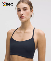 XEEP Soutien-gorge de sport pour femme de haute qualité XC-SB-153, uni, simple, respirant, bretelles réglables, coussinets amovibles, maintien élevé, séchage rapide