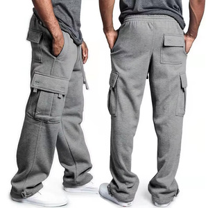 Pantalon de jogging cargo personnalisé pour homme, coupe oversize et ample, multipoches, en molleton de coton, style streetwear décontracté, OEM - Product Image 2