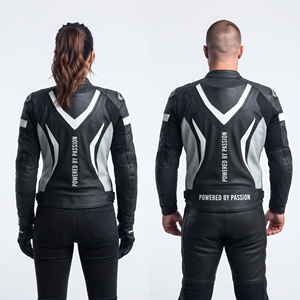 Moto Biker Cycling Leather Jackets Unisex Vintage Biker Motorcycle Riding Leather Jacket Outerwear Racer PU <b>Coat</b> <b>Men</b> Women - Product Image 2
