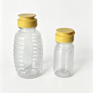 Bouteille de <span class=keywords><strong>miel</strong></span> en PET de qualité alimentaire avec bouchon à clapet, sans BPA, pour conteneur en plastique, couleur personnalisée, multi-capacités, réutilisable, anti-fuite - Product Image 2