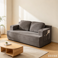 Canapé modulaire en velours côtelé, sectionnel, rectangulaire, emballé sous vide, en mousse compressée, pour salon, en tissu