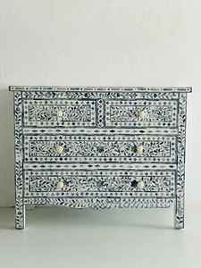 ILAHI's Bone Inlay <b>Drawer</b> Modern Design Agate Detailing <b>Storage</b> Portable Home Furniture - Product Image 5