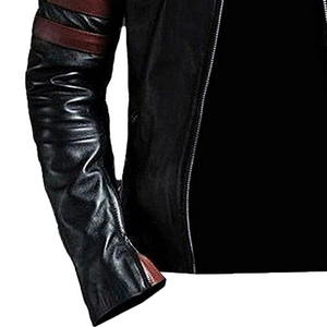 Veste de moto pour homme en cuir de vachette de qualité supérieure avec col montant, fermeture éclair, respirante, imperméable, chauffante, design hiver - Product Image 4