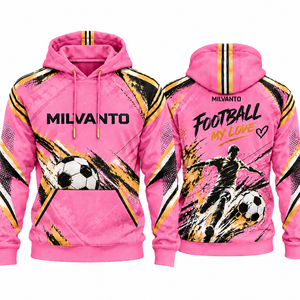 <b>Orange</b> Custom <b>Men</b>’s Soccer <b>Hoodie</b> 320 GSM 100% Polyester Breathable Fabric Premium Football Training <b>Hoodie</b> For Players - Product Image 5