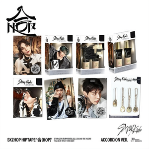 Stray Kids SKZHOP HIPTAPE 'HOP' (รุ่นอะคอร์เดียน) สุ่มจัดส่งป้ายและการ์ดเครื่องประดับกระดาษ 8 แบบ จำนวน 1 ชิ้น สำหรับทุกวัย - Product Image 3